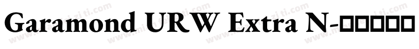 Garamond URW Extra N字体转换